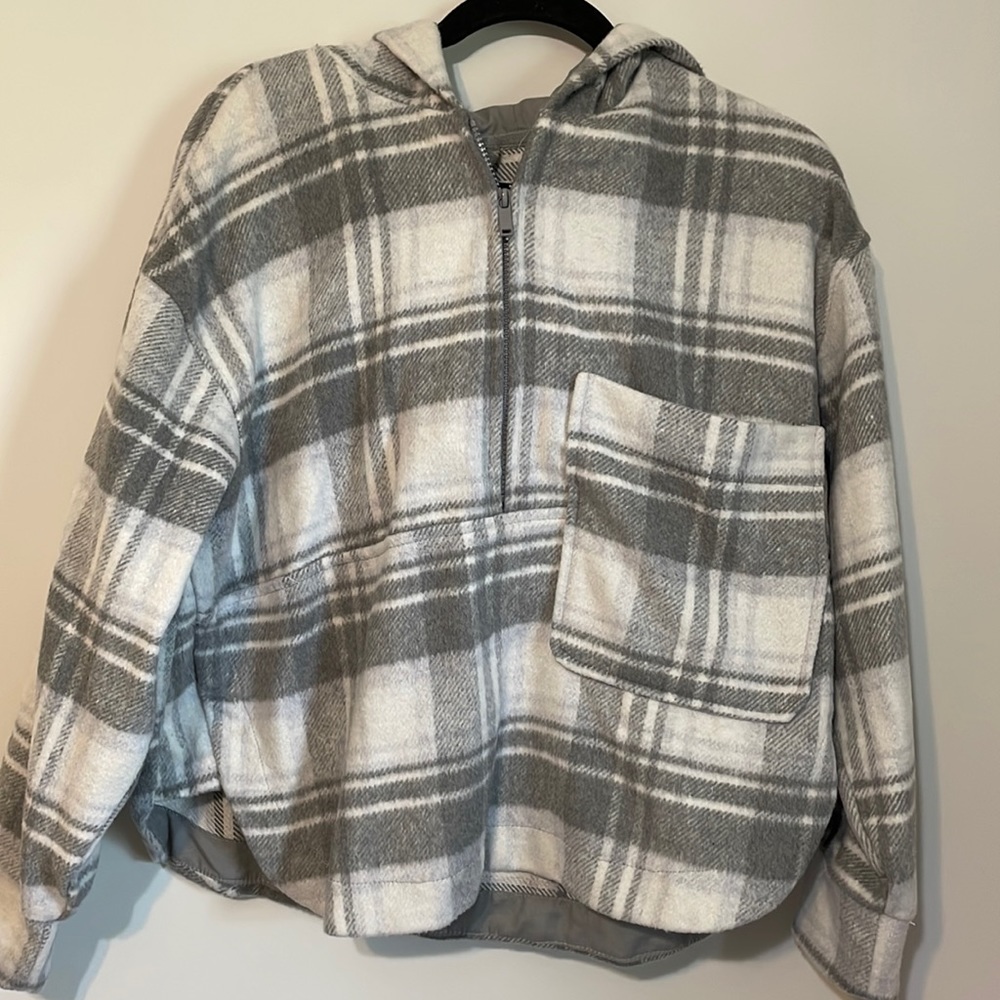 Flannel quarter zip